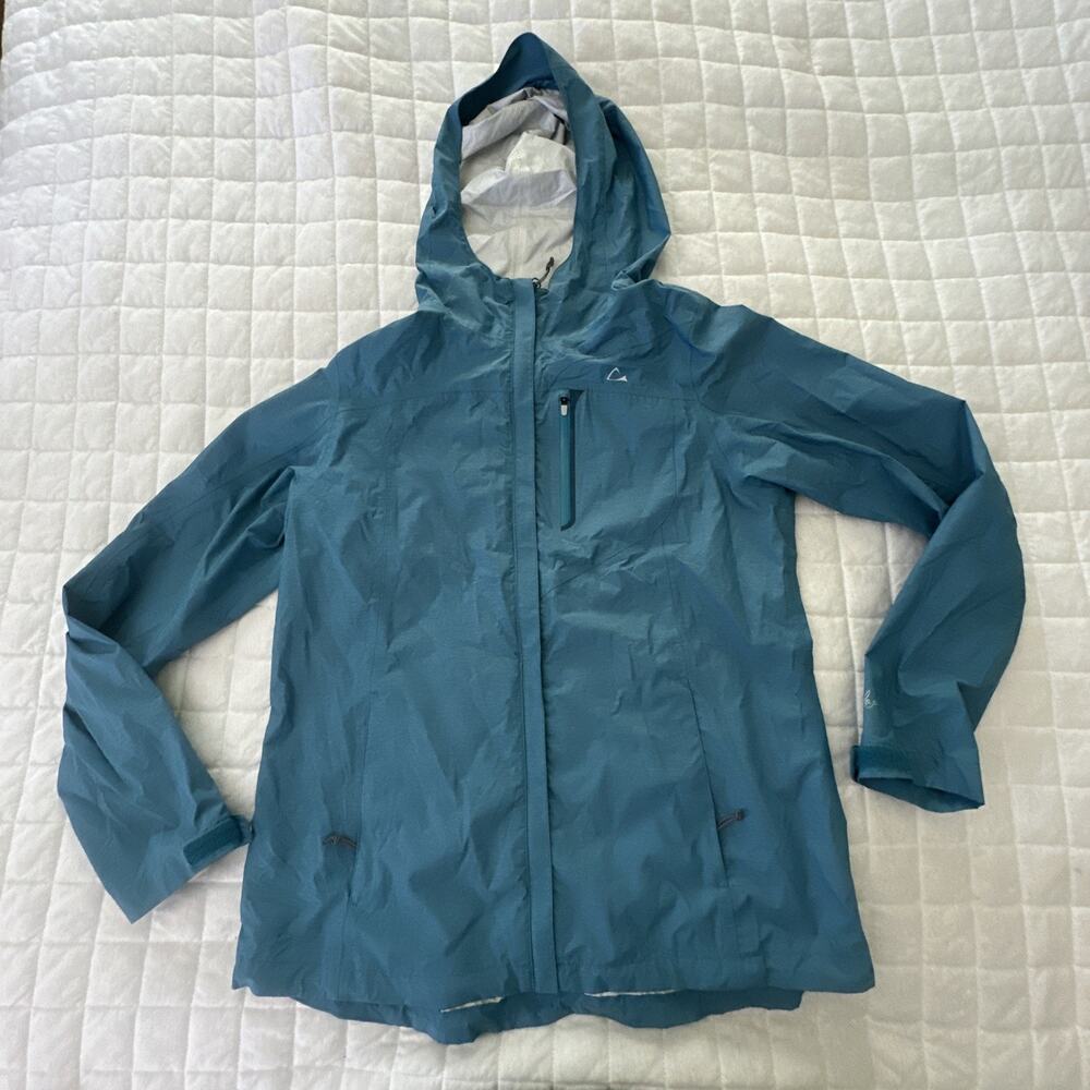 Paradox Windbreaker Womens Medium Blue Hooded Full Zip Outdoor Rain Gorp
